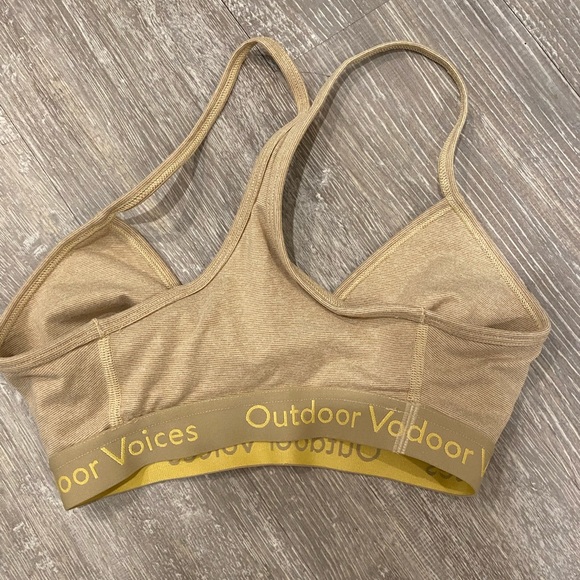 Outdoor Voices Gold Sports Bra - Picture 2 of 3